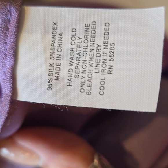 NWT Express Violet Purple Silk Tank Blouse - Picture 10 of 11
